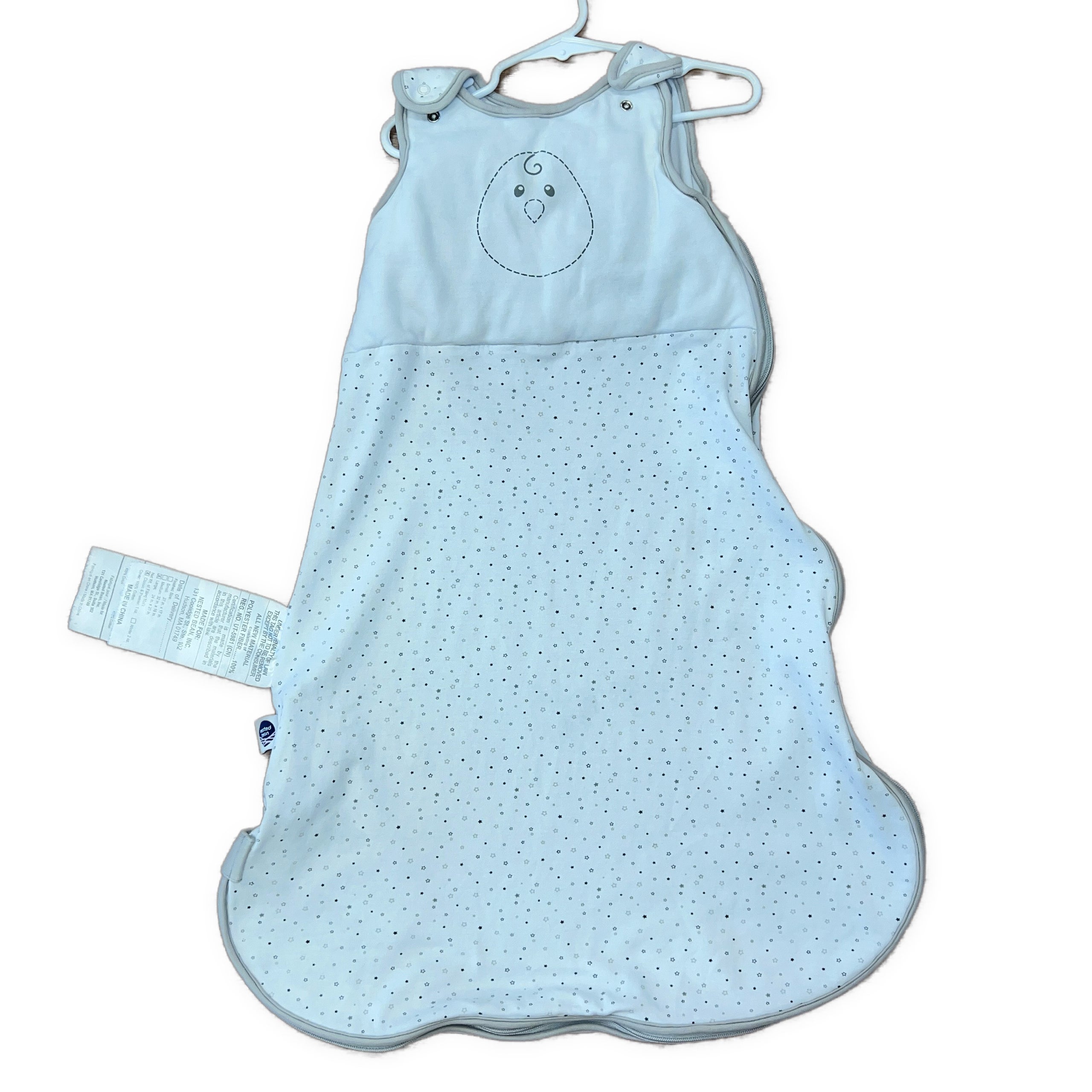Nested Bean Zen Sack Premier, White with Stars Size Medium Chameleon Kids Consignment